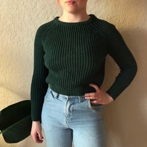 American Apparel Cropped Fisherman Sweater
